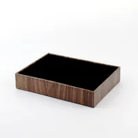 Faux Leather Woodgrain Desk Organizer (M)