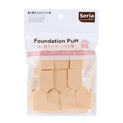 House-Shaped Disposable Makeup Sponges For Powder & Liquid Foundation