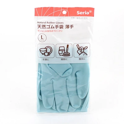 Rubber Gloves -L (Rubber/Thin/L/BL/L (1pr))