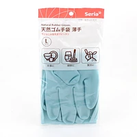 Rubber Gloves -L (Rubber/Thin/L/BL/L (1pr))