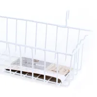 White Wire Basket (13x30x8cm)