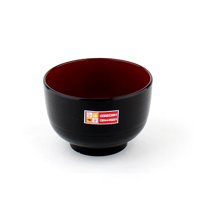 Lacquer Bowl (Microwavable/BK/RD/d.11.8x8cm)