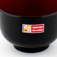 Lacquer Bowl (Microwavable/BK/RD/d.11.8x8cm)