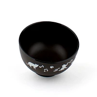 Lacquer Bowl (Microwavable/Women/Cat/BK*BN/d.10.5x6.4cm)