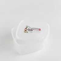 Plastic Food Container (Microwavable/Square/CL/14.2x12.6x7cm / 900mL)