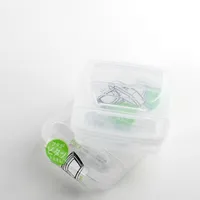 Plastic Food Container (Square/CL/10.5x10.5x4.3cm / 250mL)