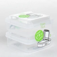 Plastic Food Container (Square/CL/10.5x10.5x4.3cm / 250mL)