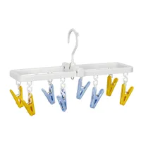 Kokubo Laundry Drying Hanger (Foldable*w/8 Clothespins/Rect) - Individual Package