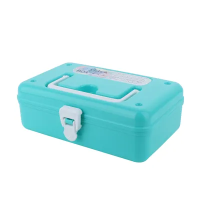 Kokubo Stackable Storage Box with Lid (Aqua Blue)