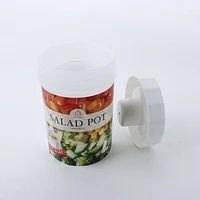 Kokubo Salad Container With Dressing Cup On Lid - 700ml - Case of 6