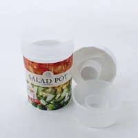 Kokubo Salad Container With Dressing Cup On Lid - 700ml - Case of 6