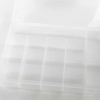 15-Section Semi-Transparent Storage Box with Compartments