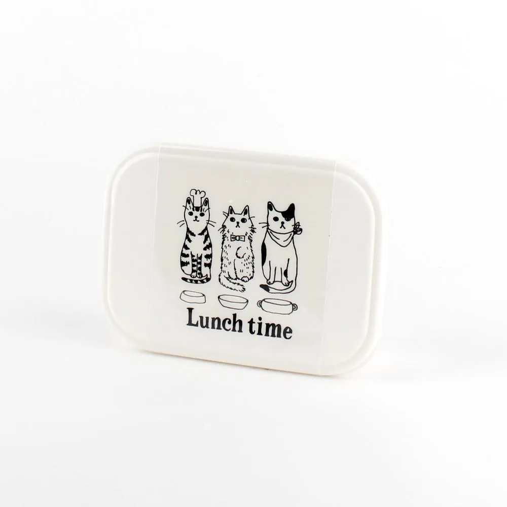 Plastic Lunch Box (Polypropylene/With Partition/Animal/14.4x10.6xH4.4cm / 480mL)