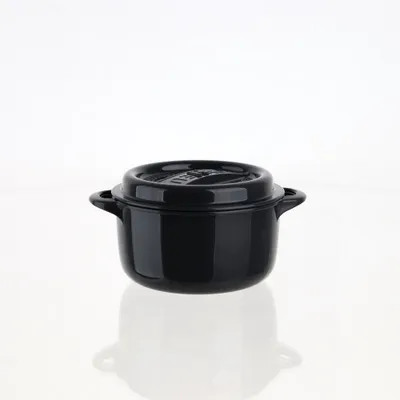 Plastic Lunch Box (PP/Microwave-Safe/L/Enamel Pot Style/Typography/6.4x10.2x12.7cm / 310ml)