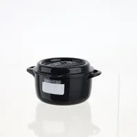 Plastic Lunch Box (PP/Microwave-Safe/L/Enamel Pot Style/Typography/6.4x10.2x12.7cm / 310ml)