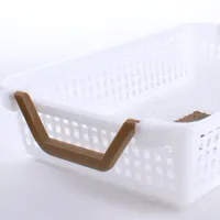 White Mesh Basket with Handles