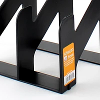 2-Section Black File Holder