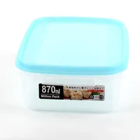 Plastic Food Container (Microwavable/Rect/CL/PR/13.5x18.5x6.1cm / 870mL)