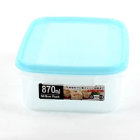 Plastic Food Container (Microwavable/Rect/CL/PR/13.5x18.5x6.1cm / 870mL)