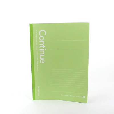 Continue Notebook Semi-B5 (Green, 7mm x 30Lines x 50Pages)