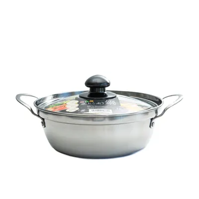 Shikisai Stainless Steel Pot with Lid & Handles