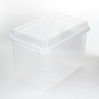 Clear Rectangular Storage Box with Lid - Case of 10