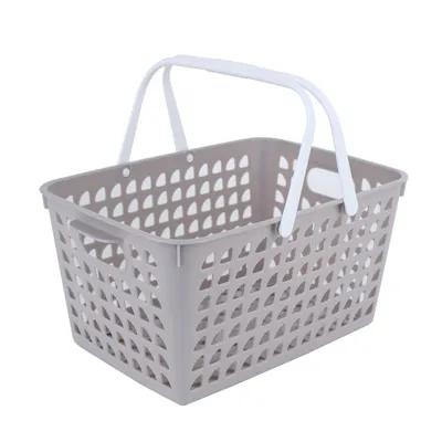 Grey Storage Basket with Handle