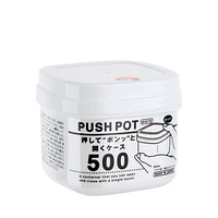 White Push-Open Plastic Container - 500mL