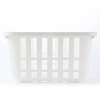 White Mesh Storage Bin Basket With Handles