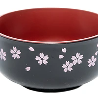 Sakura Lacquer Bowl with Red Interior