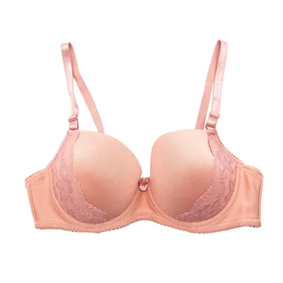 T-Shirt Bra with Lace (Beige)