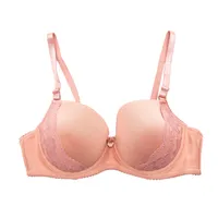 T-Shirt Bra with Lace (Beige)