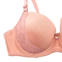 T-Shirt Bra with Lace (Beige)