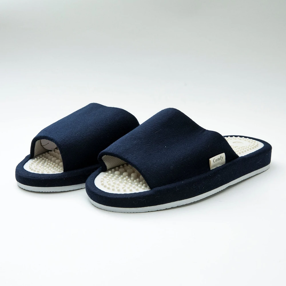 Massaging Foot Bed Slippers M (24.5cm) - Navy