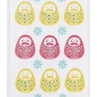 Japanese Style Lucky Charm Themed Daruma Doll Stickers