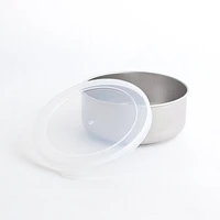 Stainless Steel Round Food Container with Lid - Individual Package