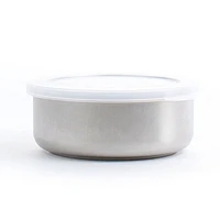 Stainless Steel Round Food Container with Lid - Individual Package