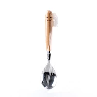 Dessert Spoon (Stainless Steel/Wood/Smile/17.4cm)