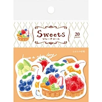 Furukawa Shiko Otome Time Paper Works Seal Japanese Paper Flake Seal Sweets Tart