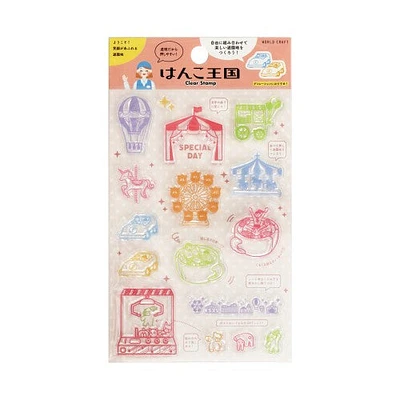 World Craft Hanko Okoku Kingdom Amusement Park Clear Stamps