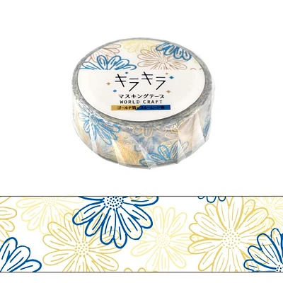 World Craft Glittery Gerbera Masking Tape KRMT15-059