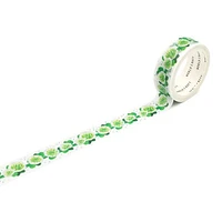 World Craft Glittery White Clover Masking Tape KRMT15-065