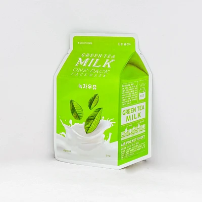 Apieu Face Sheet Mask (Milk One Pack Green Tea / 1Pc)