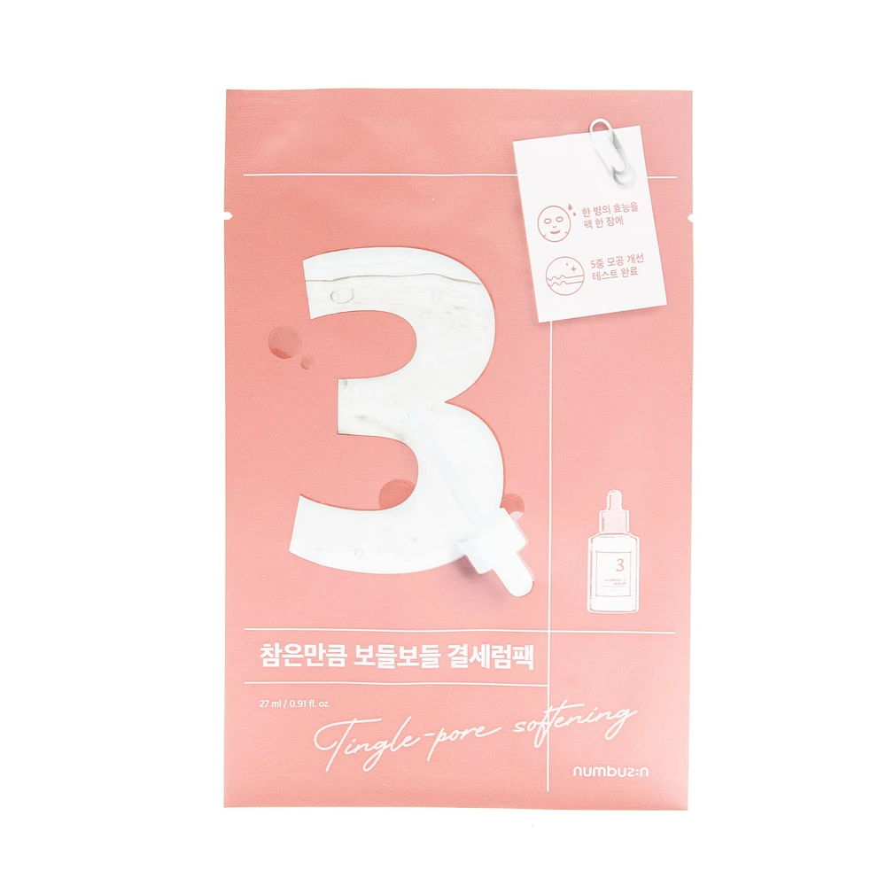 Numbuzin No.3 Tingle-Pore Softening Sheet Mask 1 pc