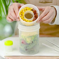 Kokubo Salad Container With Dressing Cup On Lid - 700ml - Case of 6