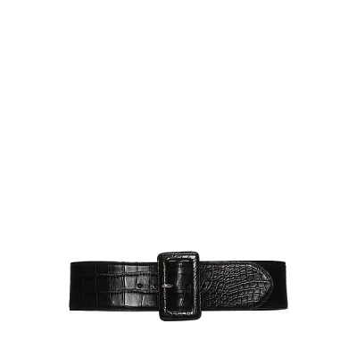 Trench-Buckle Alligator Belt