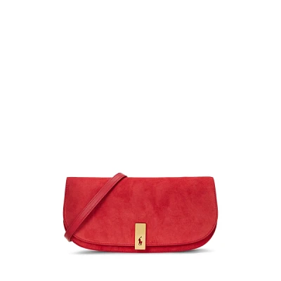 Mala clutch média de camurça Polo ID