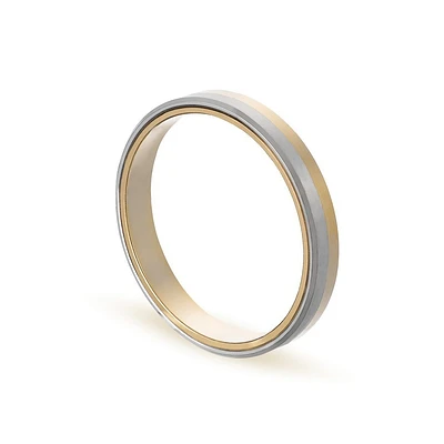 Aliança em ouro bicolor 18k de 3mm Oro Vivo