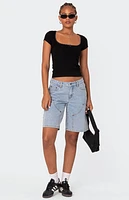 Edikted Priscilla Lace Trim Shirt