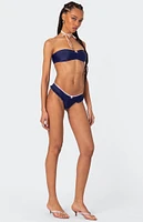 Edikted Maggie Ruffled High Cut Bikini Bottom